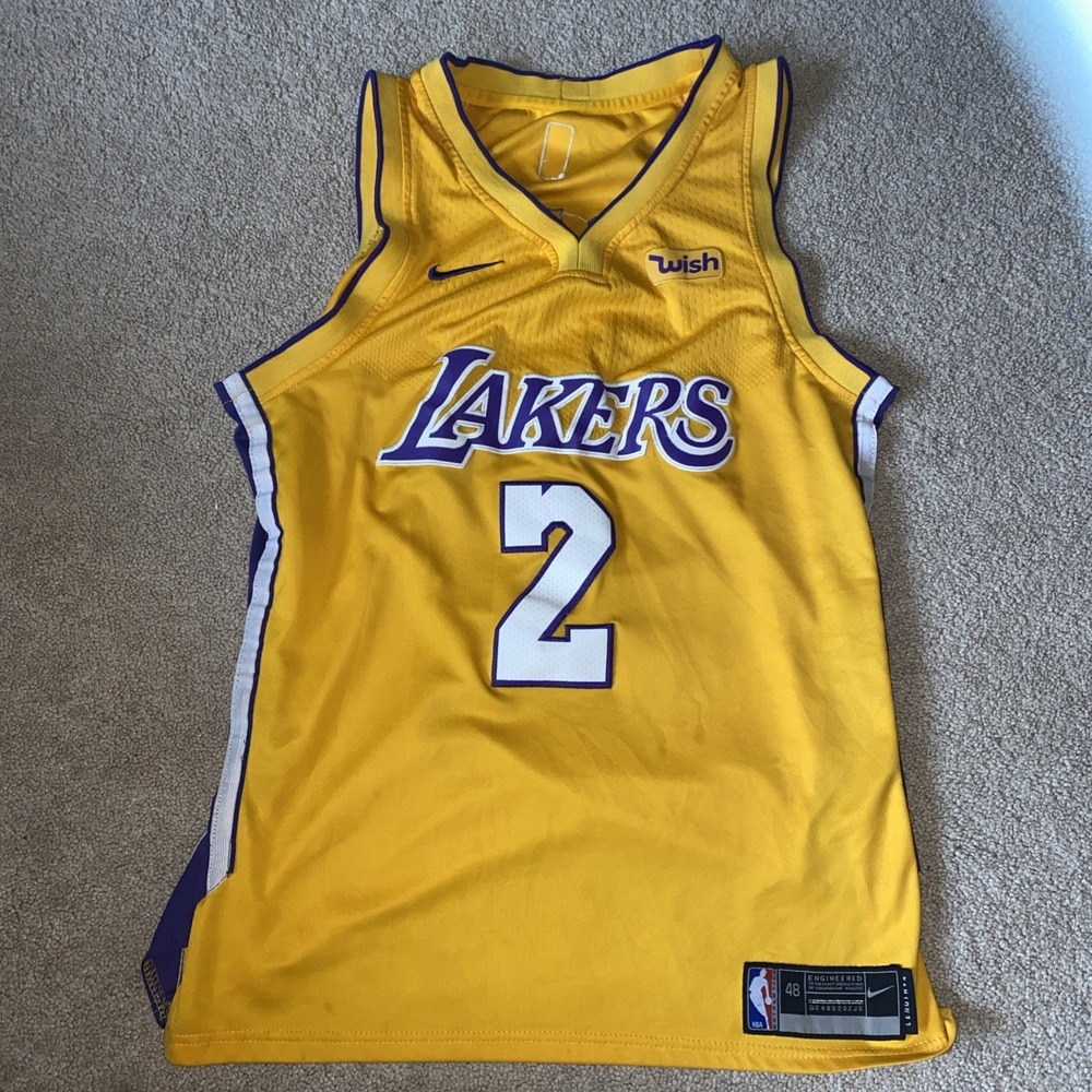 Lonzo Ball Los Angeles Lakers Jersey Nike Swingman Mens 48 Yellow NBA #2